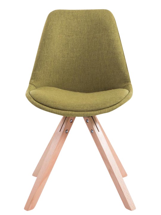 Juego de 4 sillas de visita tela Toulouse Square Natura, verde