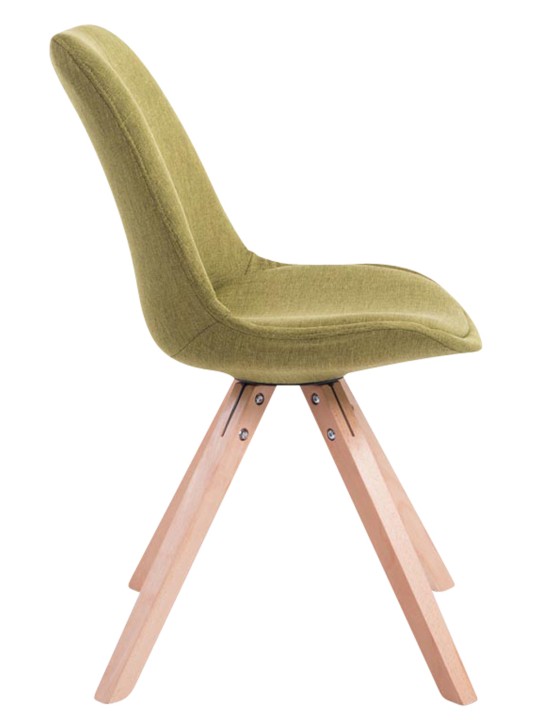 Juego de 4 sillas de visita tela Toulouse Square Natura, verde