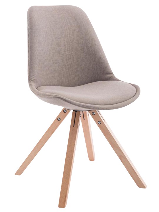 Juego de 4 sillas de visita tela Toulouse Square Natura, taupe