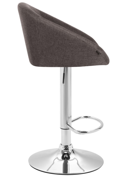 Taburete de bar Miami V2 tela C, gris oscuro