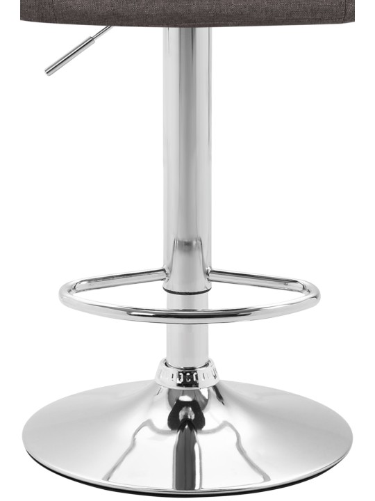 Taburete de bar Miami V2 tela C, gris oscuro