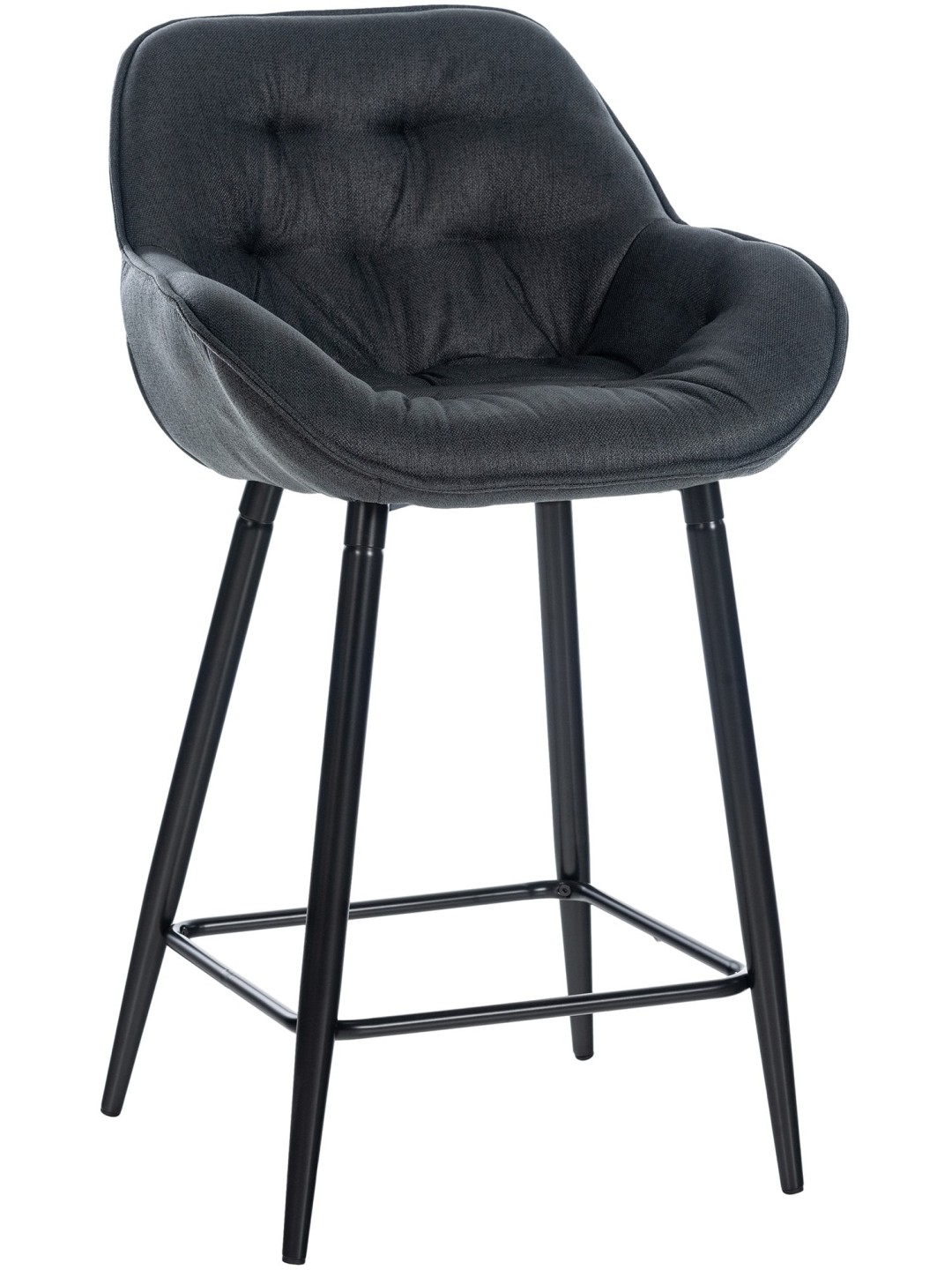 Taburete de bar Gibson tela, gris oscuro