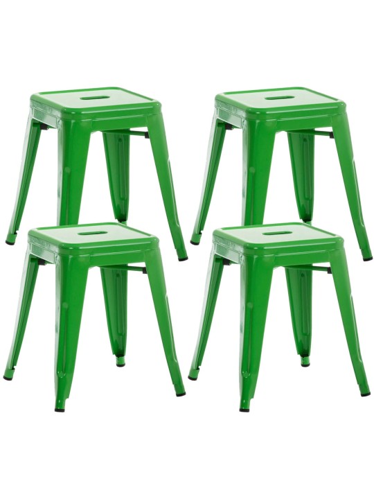 Juego de 4 taburetes Armin, verde Juego de 4 taburetes Armin, verde