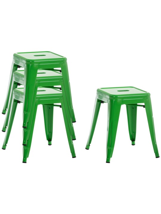 Juego de 4 taburetes Armin, verde Juego de 4 taburetes Armin, verde