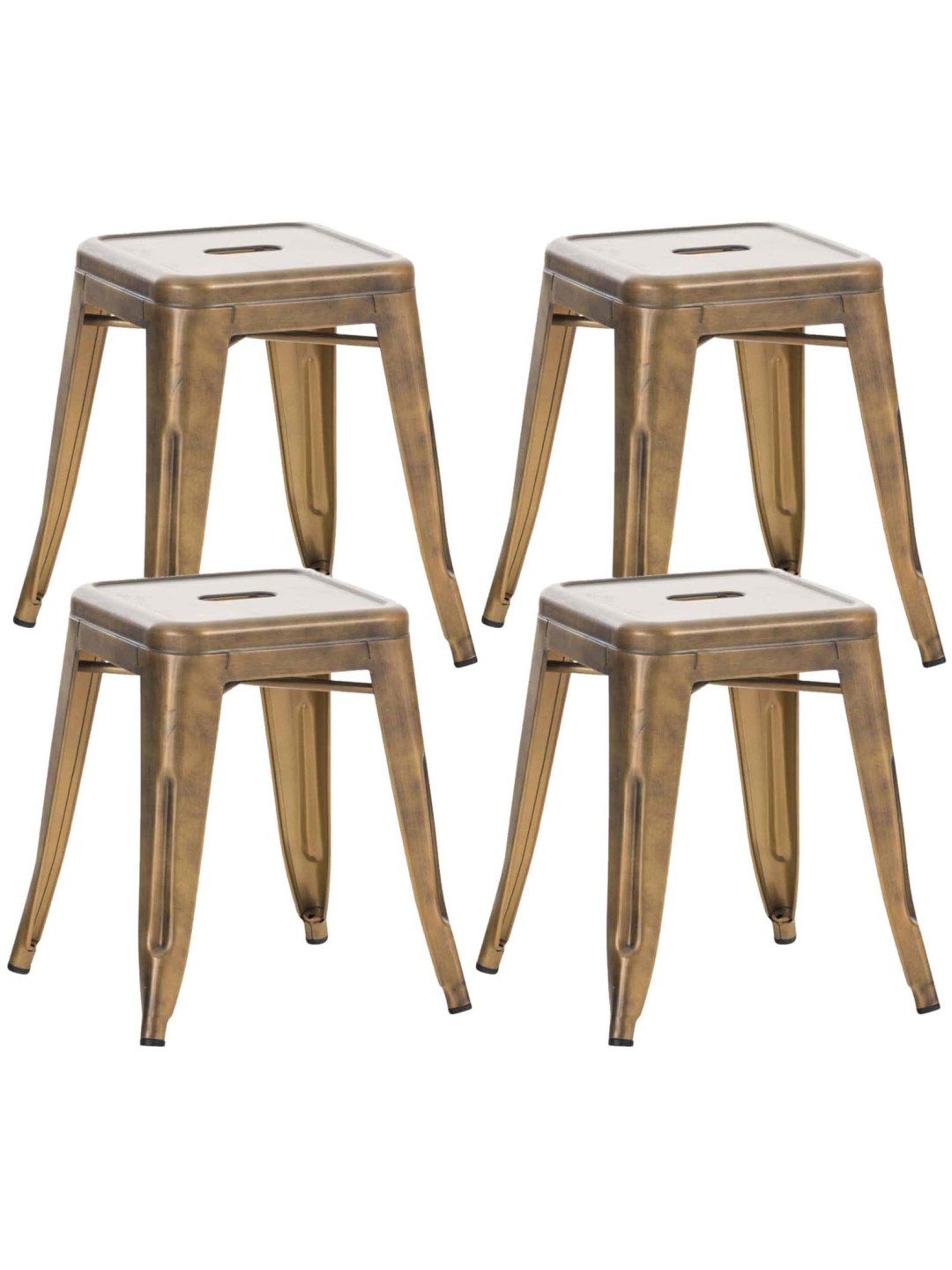 Juego de 4 taburetes Armin, oro