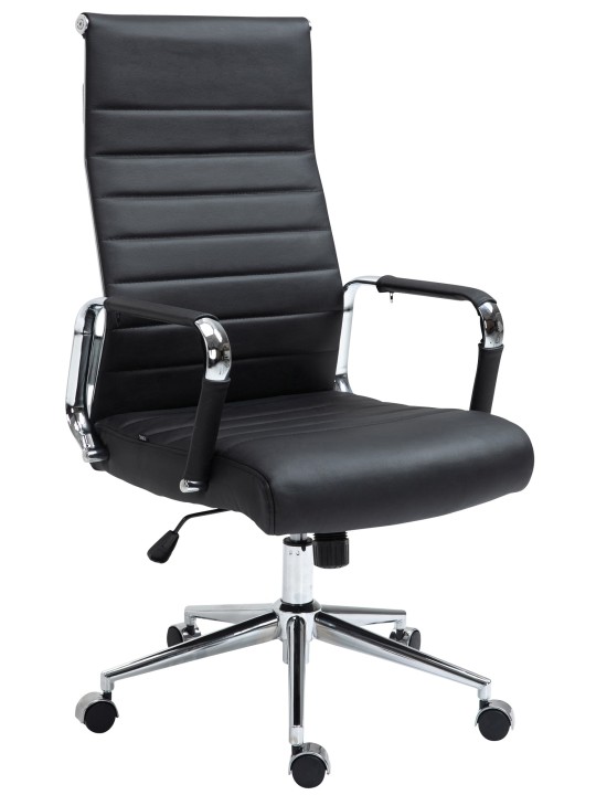 Silla de oficina Columbus cuero auténtico, negro Silla de oficina Columbus cuero auténtico, negro