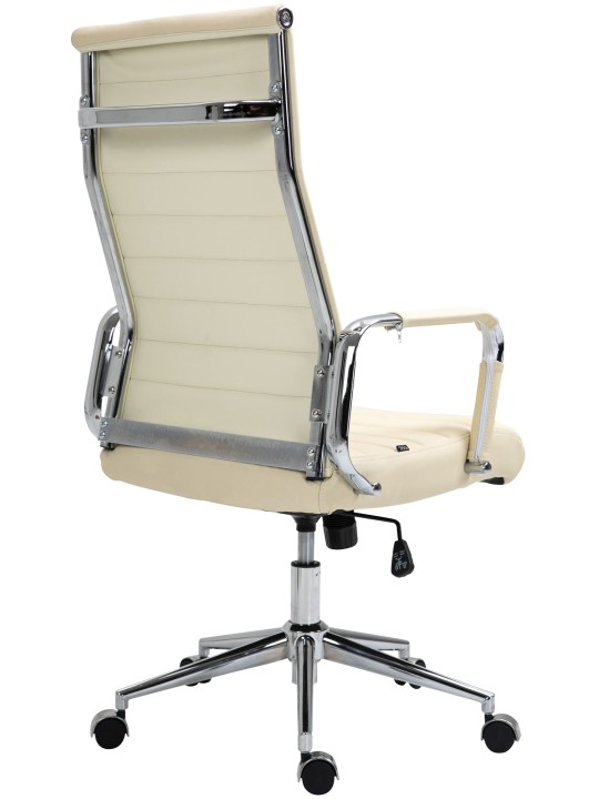 Silla de oficina Columbus cuero auténtico, crema Silla de oficina Columbus cuero auténtico, crema