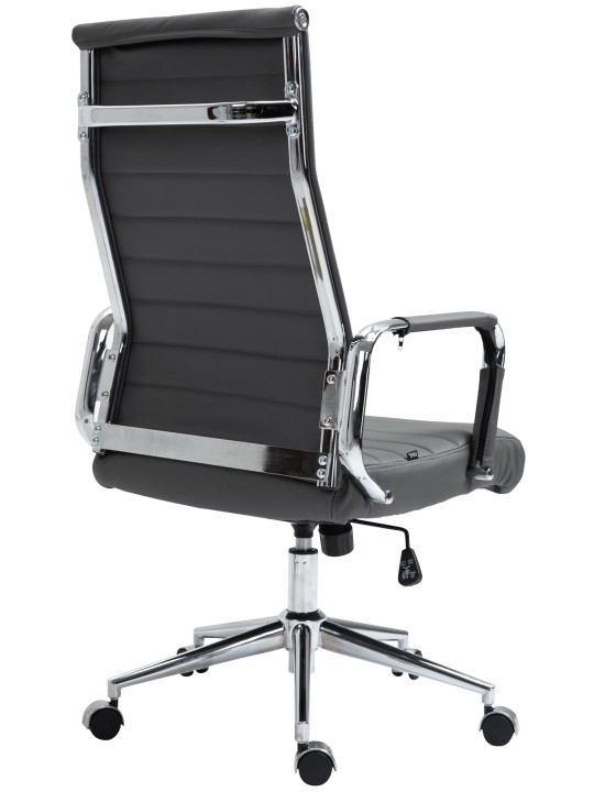 Silla de oficina Columbus cuero auténtico, gris Silla de oficina Columbus cuero auténtico, gris