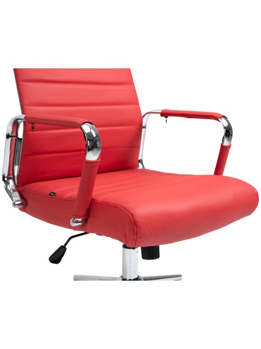 Silla de oficina Columbus cuero auténtico, rojo Silla de oficina Columbus cuero auténtico, rojo