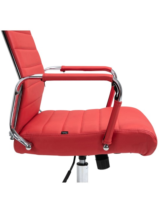 Silla de oficina Columbus cuero auténtico, rojo Silla de oficina Columbus cuero auténtico, rojo