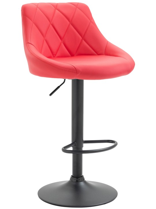 Taburete de bar Lazio de piel sintética, rojo