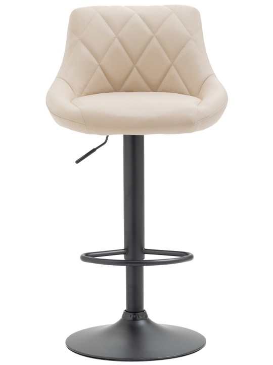 Taburete de bar Lazio piel sintética, crema
