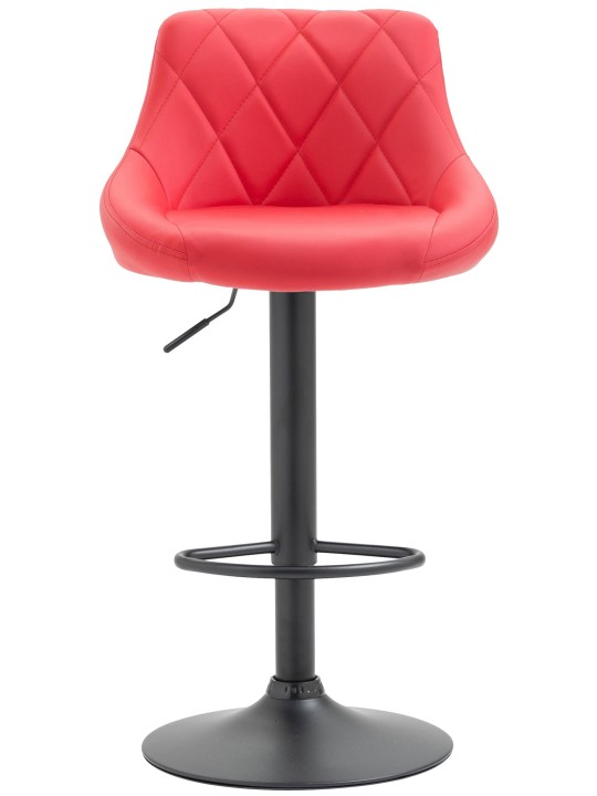 Taburete de bar Lazio de piel sintética, rojo
