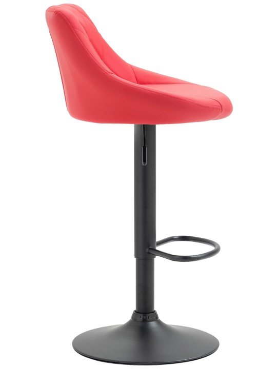 Taburete de bar Lazio de piel sintética, rojo