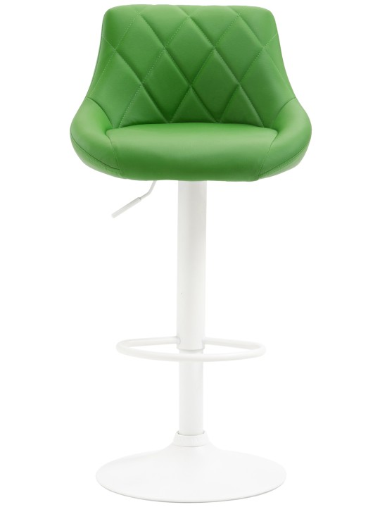 Taburete de bar Lazio de piel sintética, verde