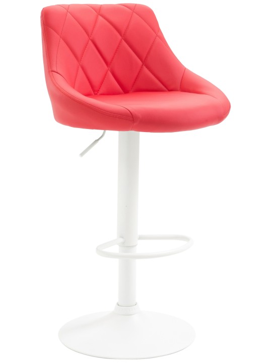 Taburete de bar Lazio piel sintética, rojo