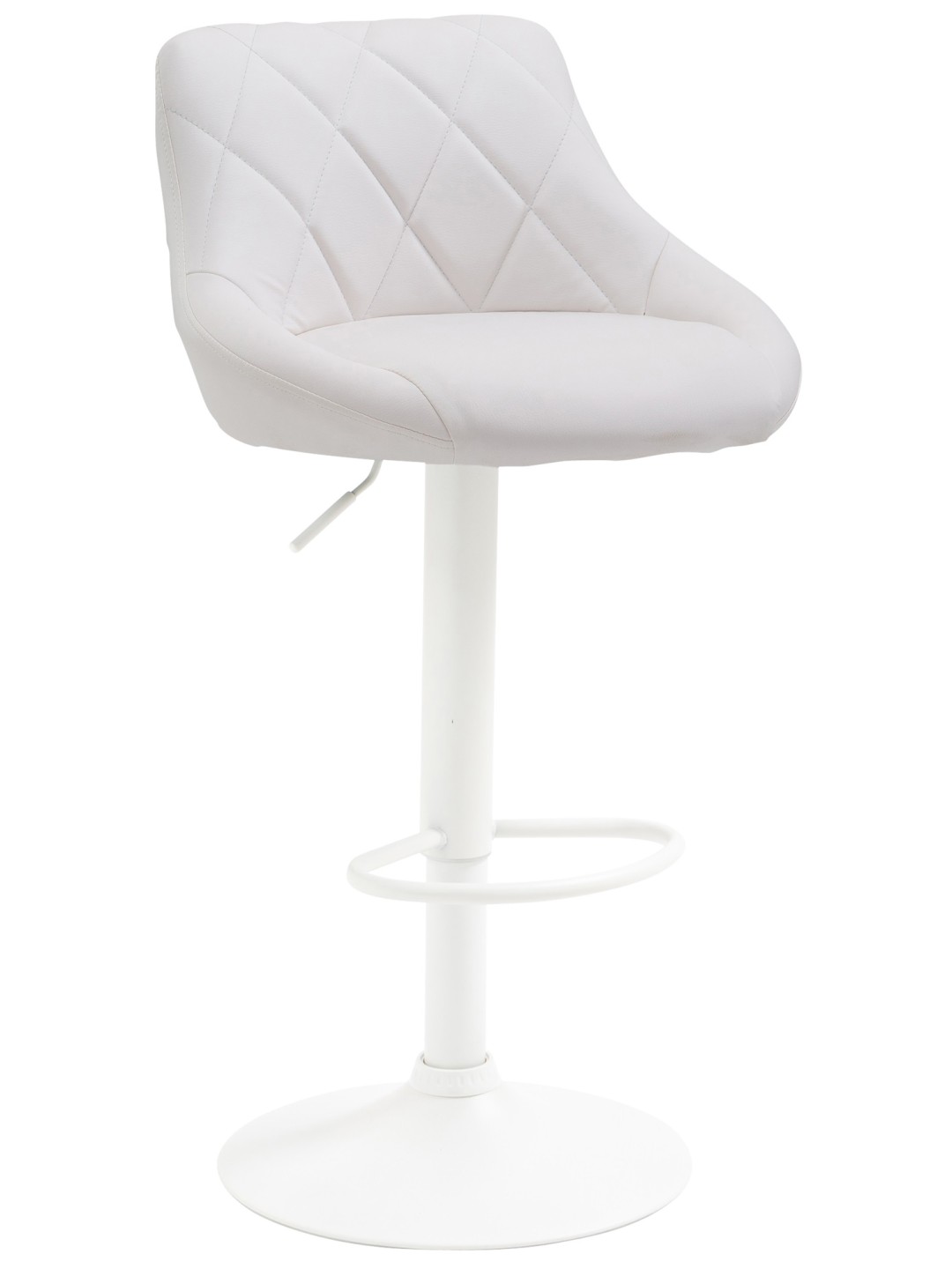 Taburete de bar Lazio piel sintética, blanco
