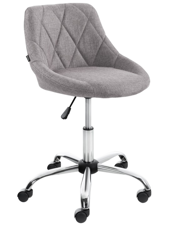 Taburete de trabajo tela Lazio, gris