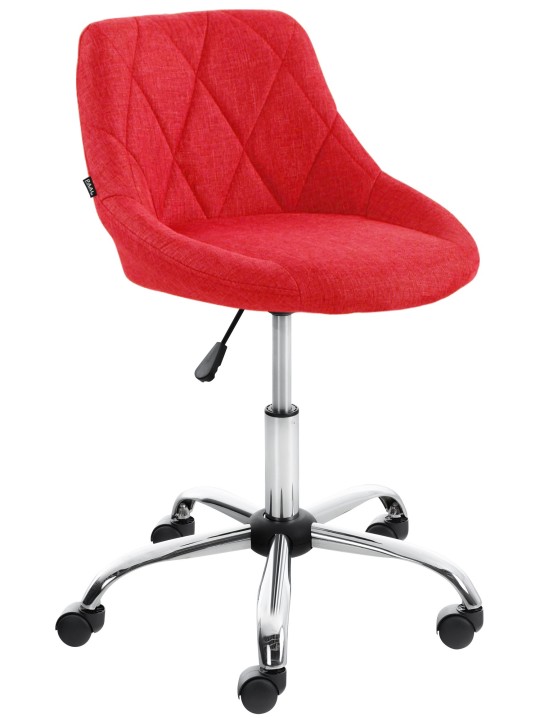 Taburete de trabajo tela Lazio, rojo