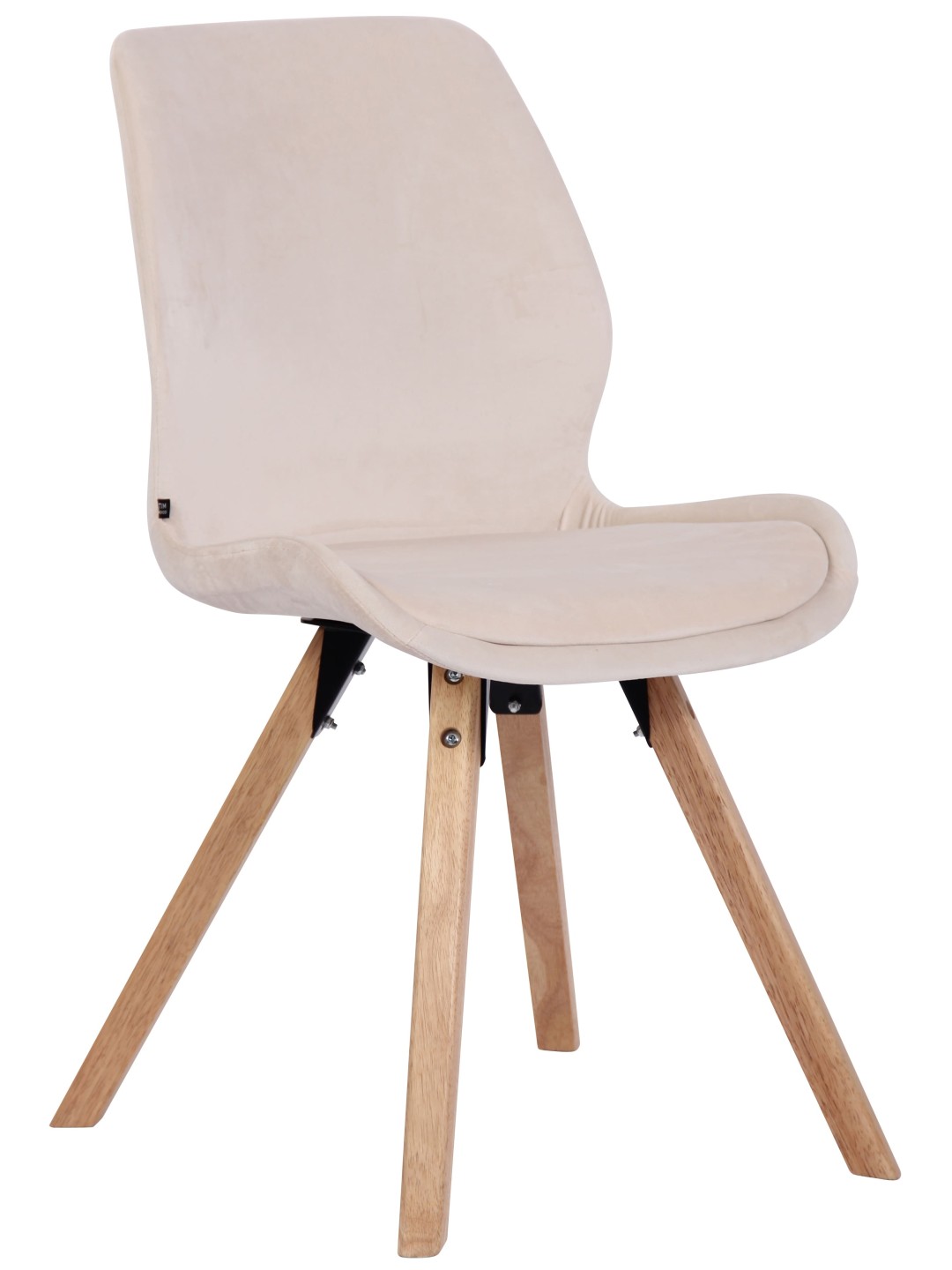 Silla Luna Terciopelo, crema