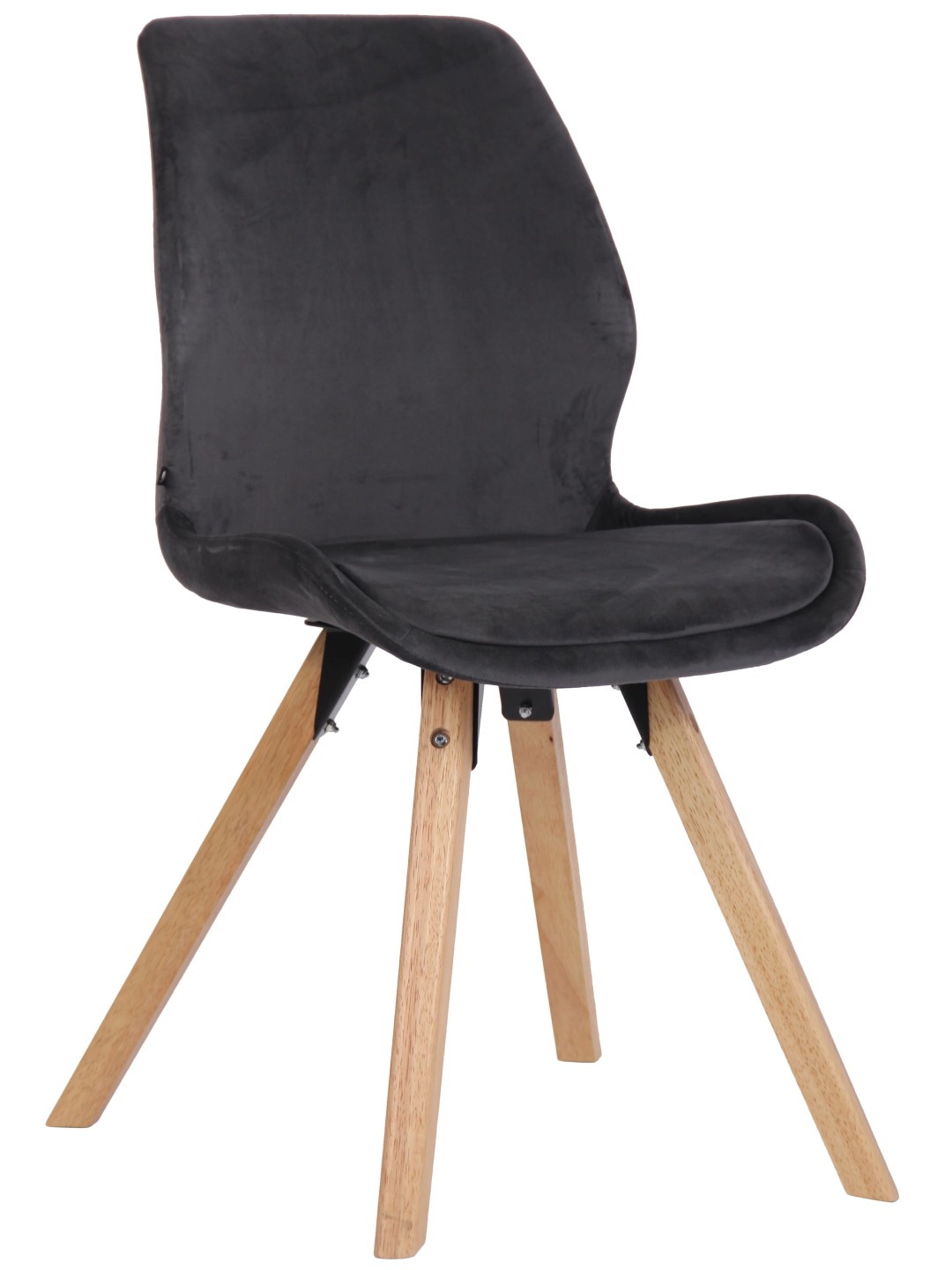 Silla Luna Terciopelo, gris oscuro