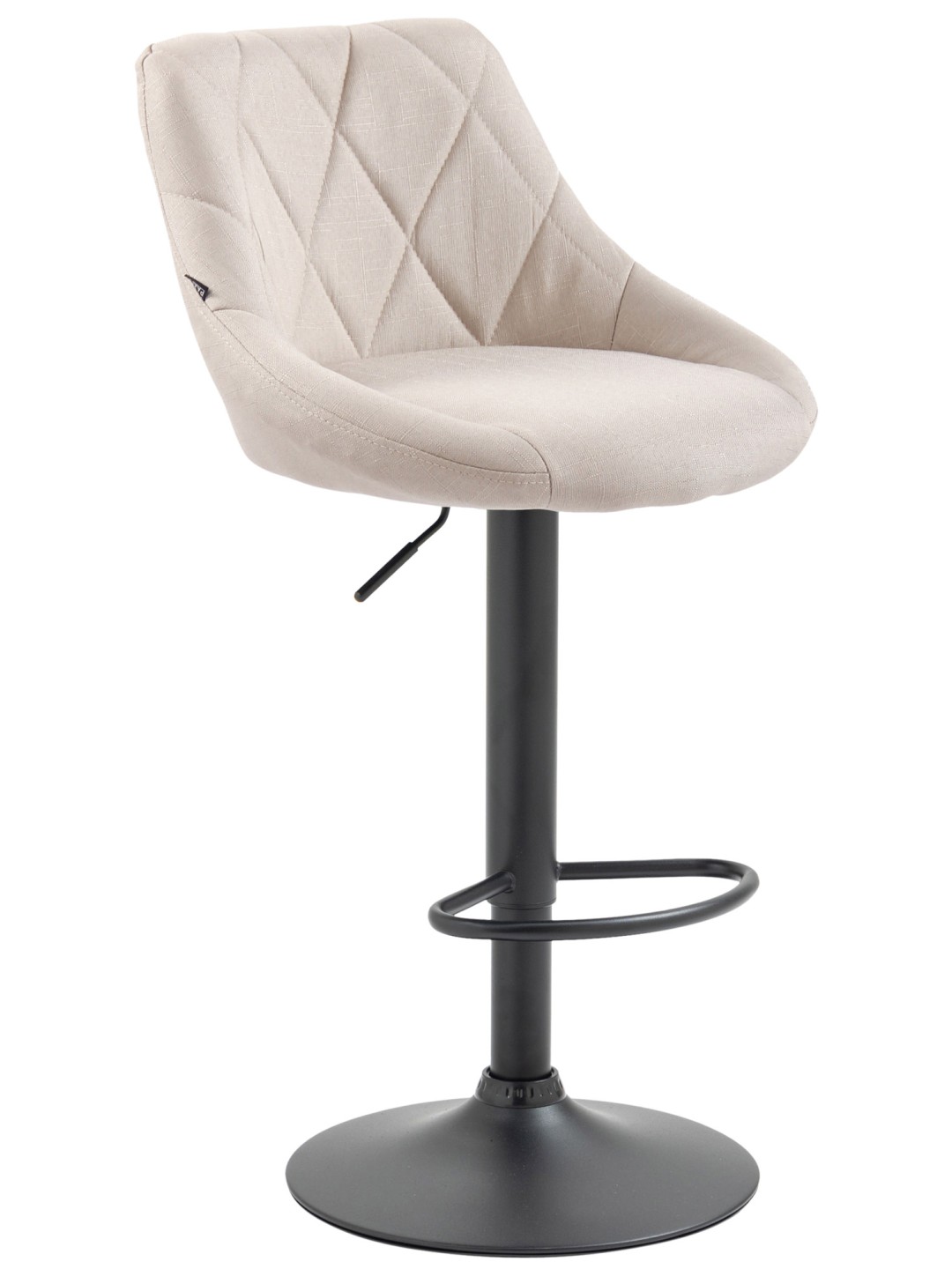 Taburete de bar Lazio tela, crema