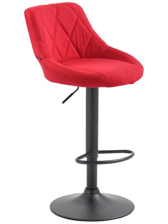 Taburete de bar Lazio tela, rojo
