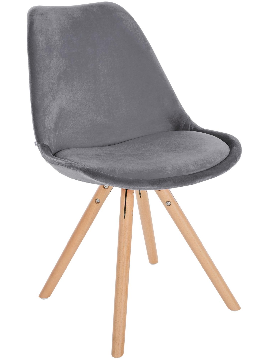 Silla Sofia Terciopelo Redonda, gris