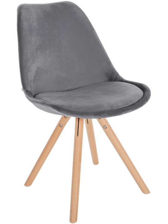 Silla Sofia Terciopelo Redonda, gris