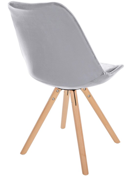 Silla Sofia Terciopelo Redonda, gris claro Silla Sofia Terciopelo Redonda, gris claro