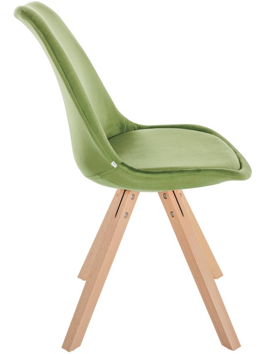 Silla Sofia Terciopelo Cuadrada, verde claro