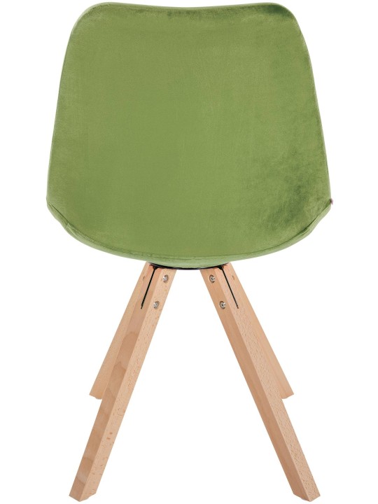 Silla Sofia Terciopelo Cuadrada, verde claro