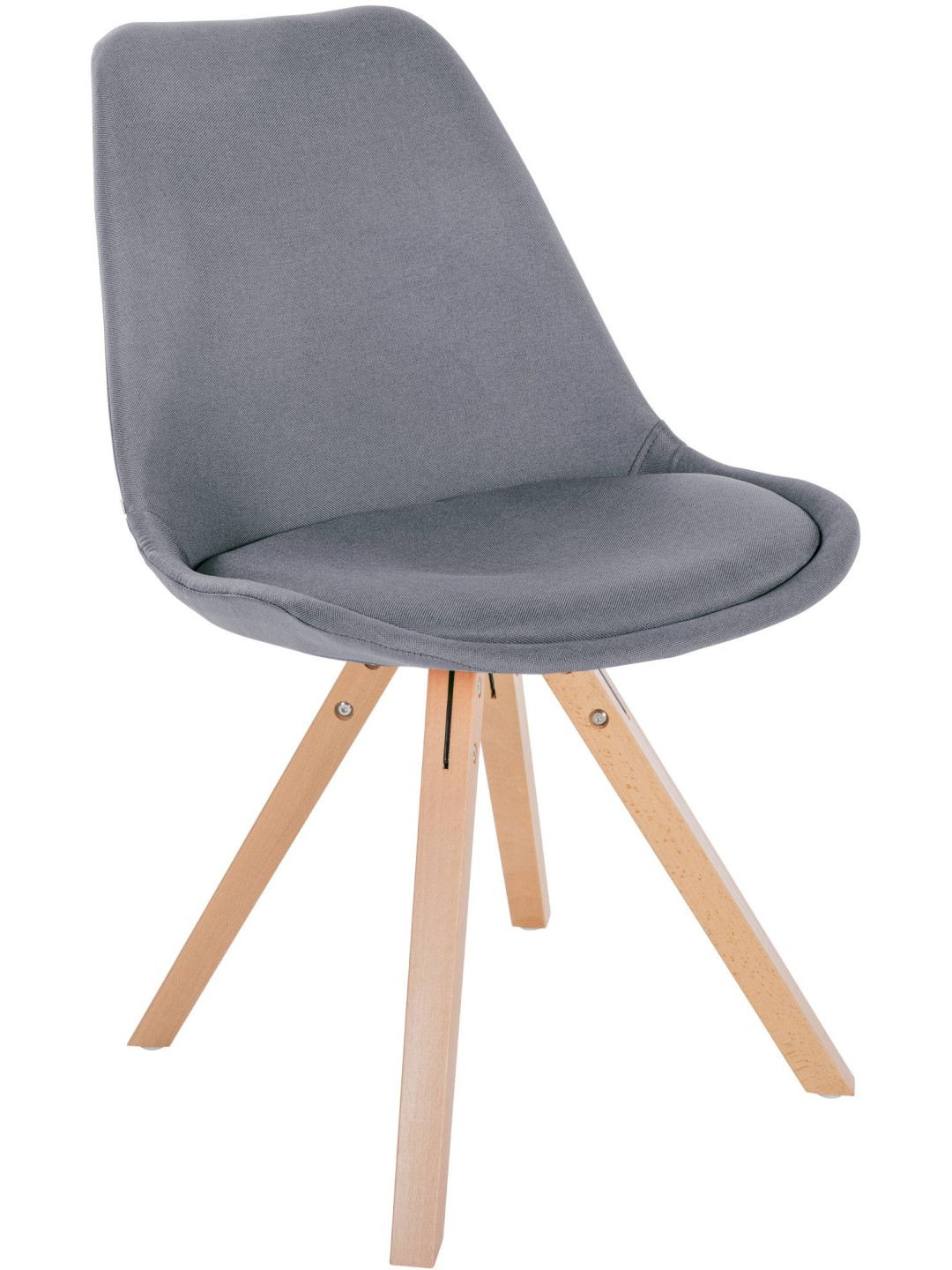 Silla Sofia Tela Cuadrada, gris claro