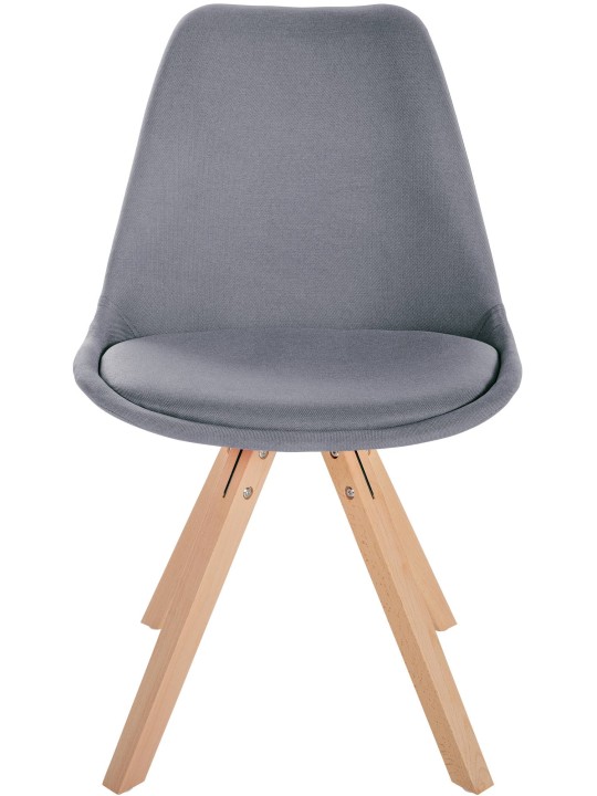 Silla Sofia Tela Cuadrada, gris claro