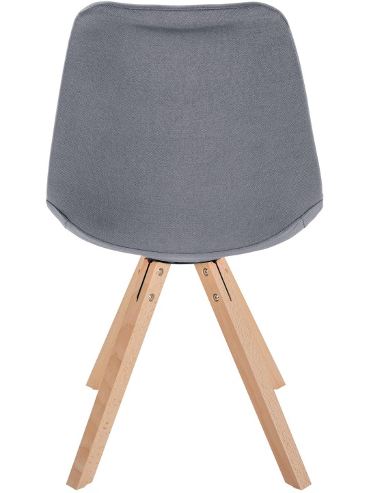 Silla Sofia Tela Cuadrada, gris claro