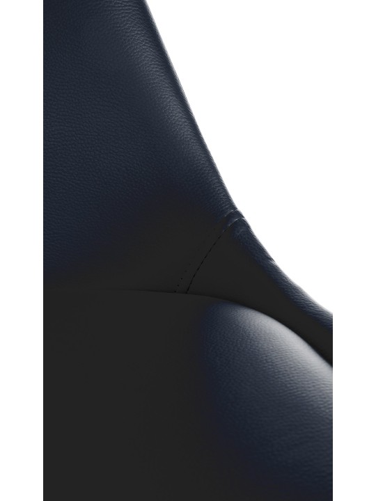 Silla Sofia Redonda Polipiel, negro