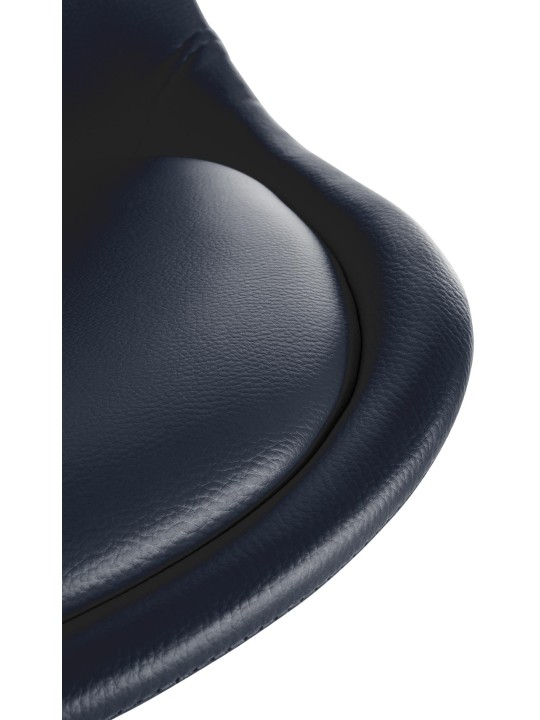 Silla Sofia polipiel Cuadrada, negro