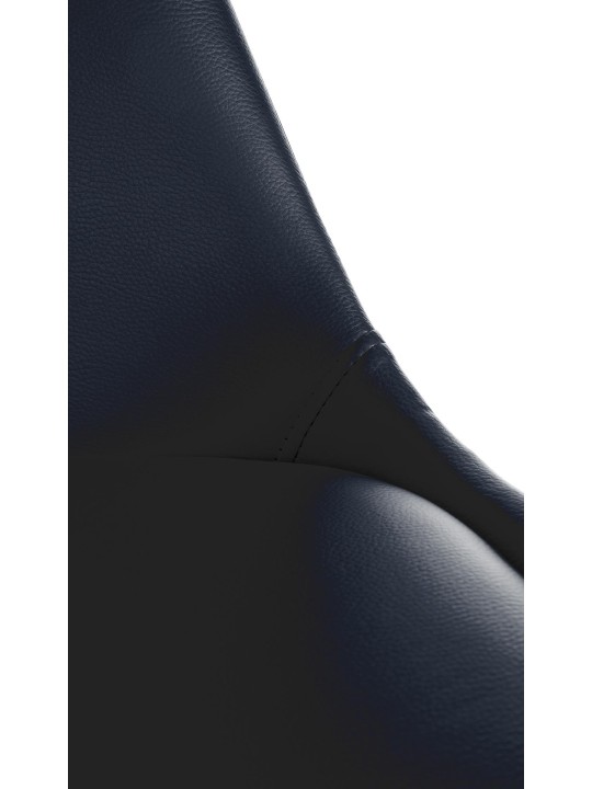 Silla Sofia polipiel Cuadrada, negro