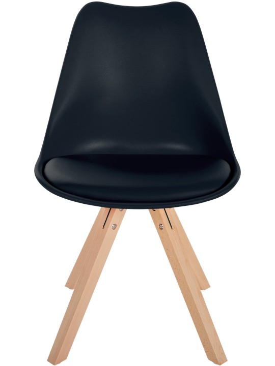 Silla Sofia Plastico Cuadrada, negro Silla Sofia Plastico Cuadrada, negro