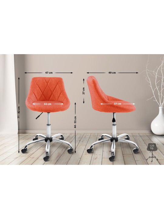 Taburete de trabajo tela Lazio, naranja