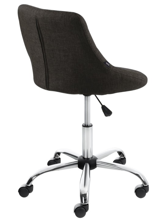 Taburete de trabajo tela Lazio, gris oscuro