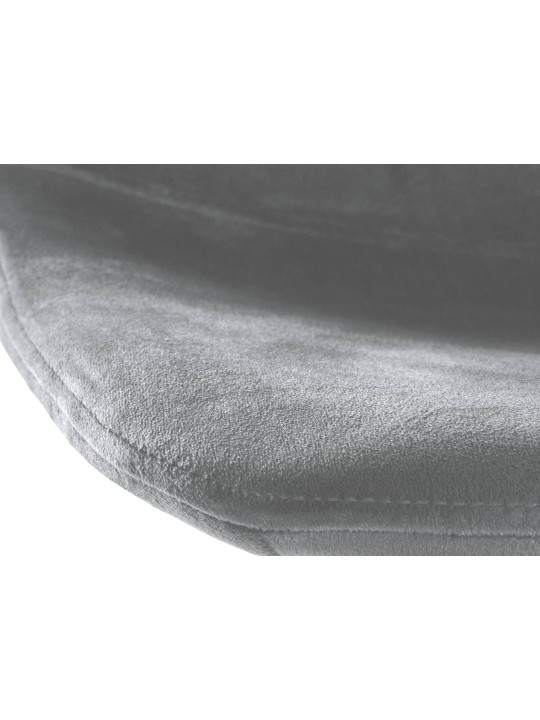 Taburete de bar Divo terciopelo cromado, gris