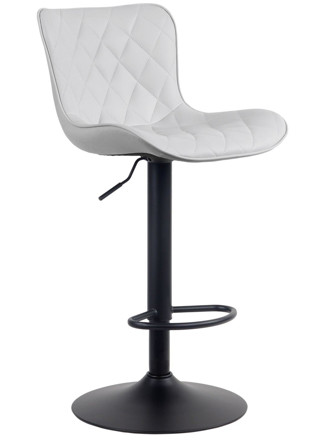 Taburete de bar Emma piel sintética, blanco