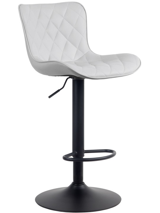 Taburete de bar Emma piel sintética, blanco