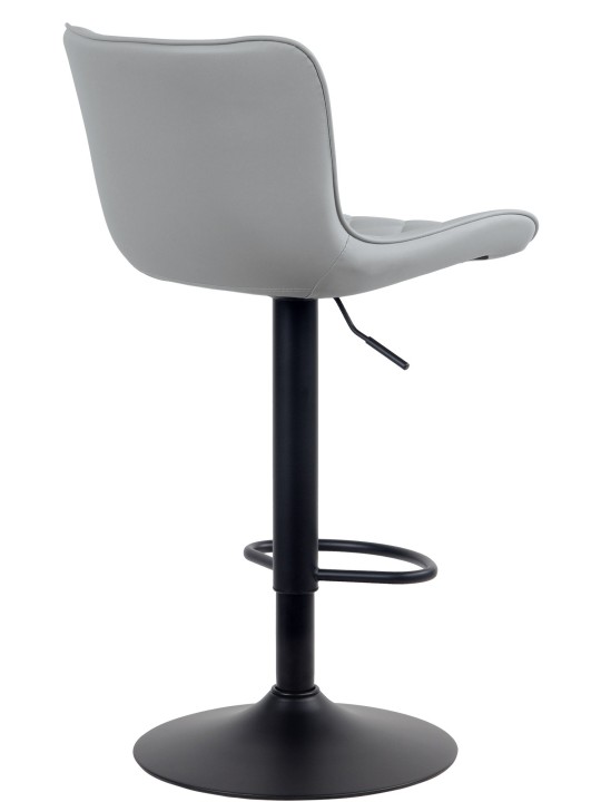 Taburete de bar Emma piel sintética, gris