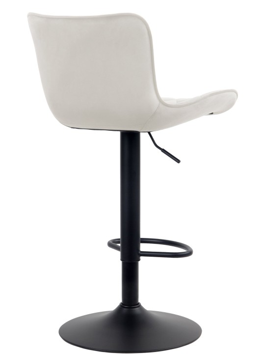 Taburete de bar Emma terciopelo, crema