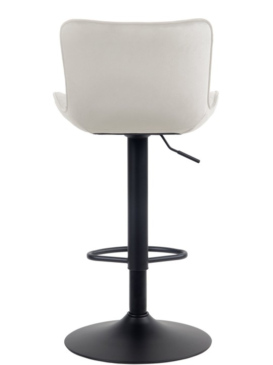 Taburete de bar Emma terciopelo, crema