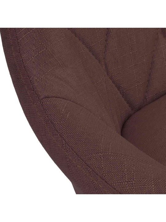 Taburete de bar Lazio tela cromo, marrón