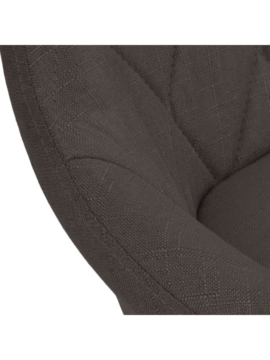 Taburete de bar Lazio tela cromo, gris oscuro