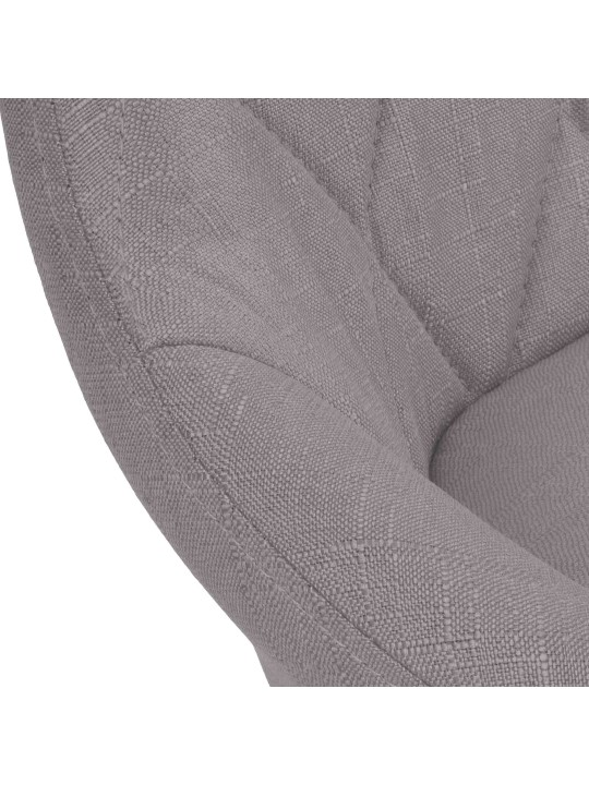 Taburete de bar Lazio tela cromo, gris